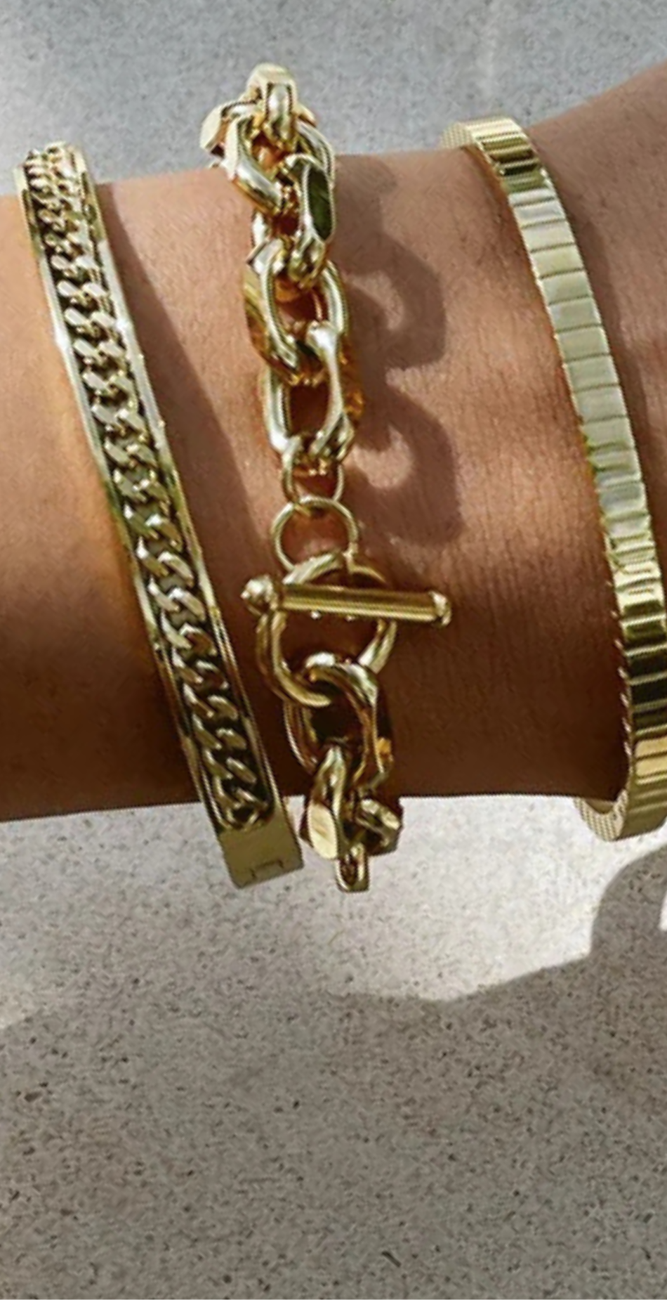 Chain-Edge Bangle