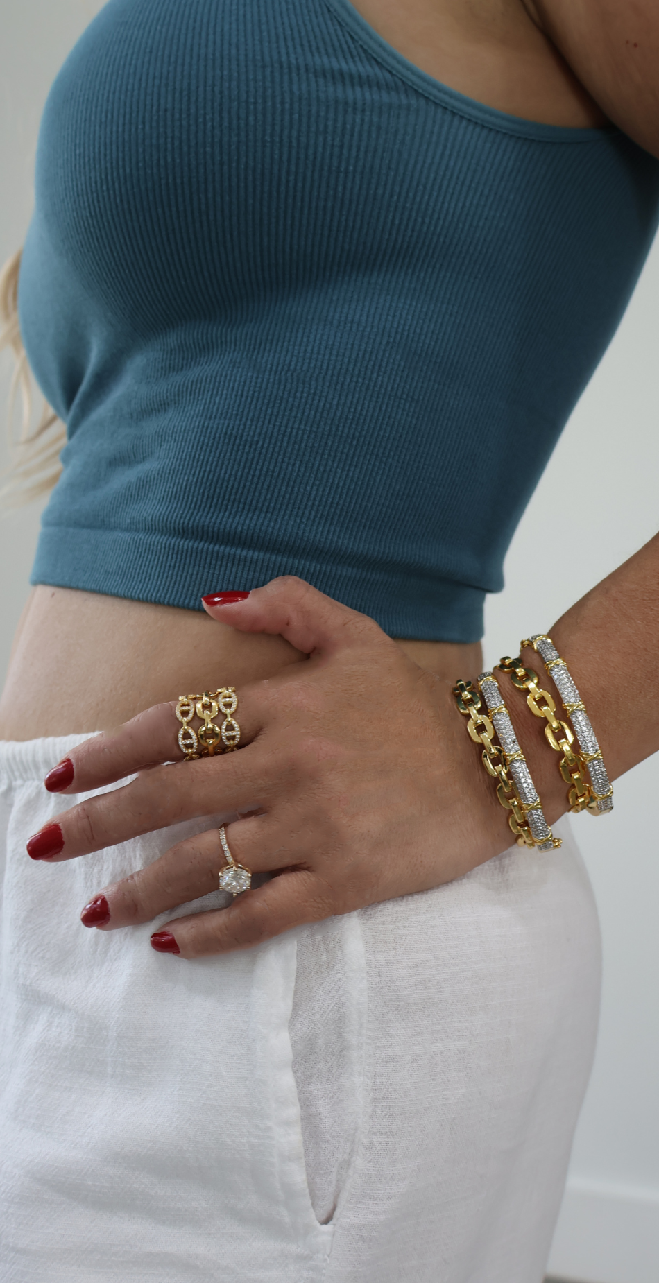 Pave Rosie Link Ring