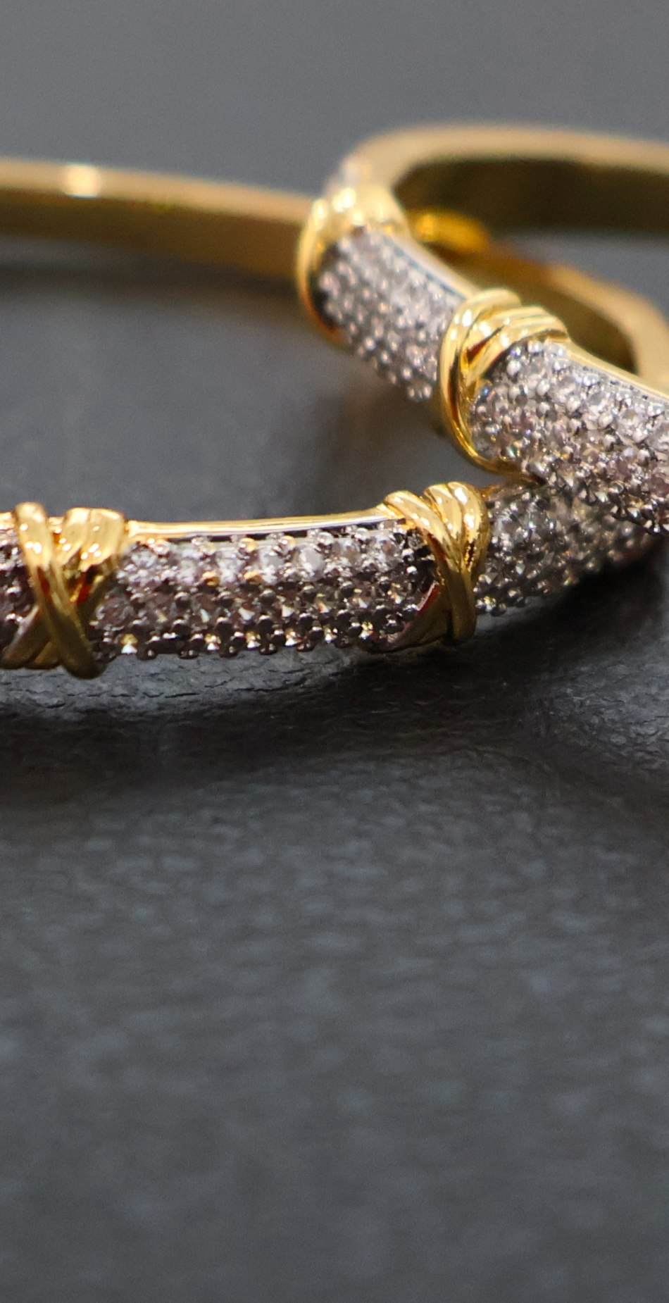 Exquisite Two Tone Pave Bracelet